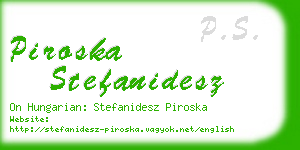 piroska stefanidesz business card